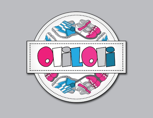 Projektowanie logo dla firm,  Logo dla sklepu z obuwiem dziecięcym, logo firm - oliloli